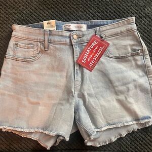NWT Levi's Women's High Rise Light Blue Denim Shorts Size 12 / 31